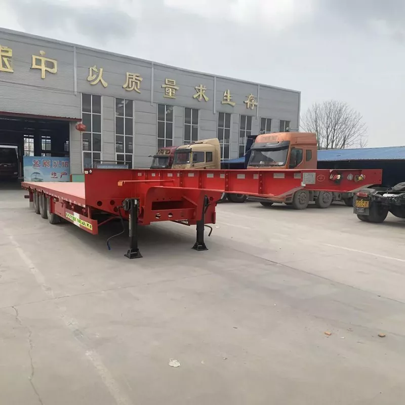 ກວ້າງ Gooseneck Flatbed Semi-Trailer